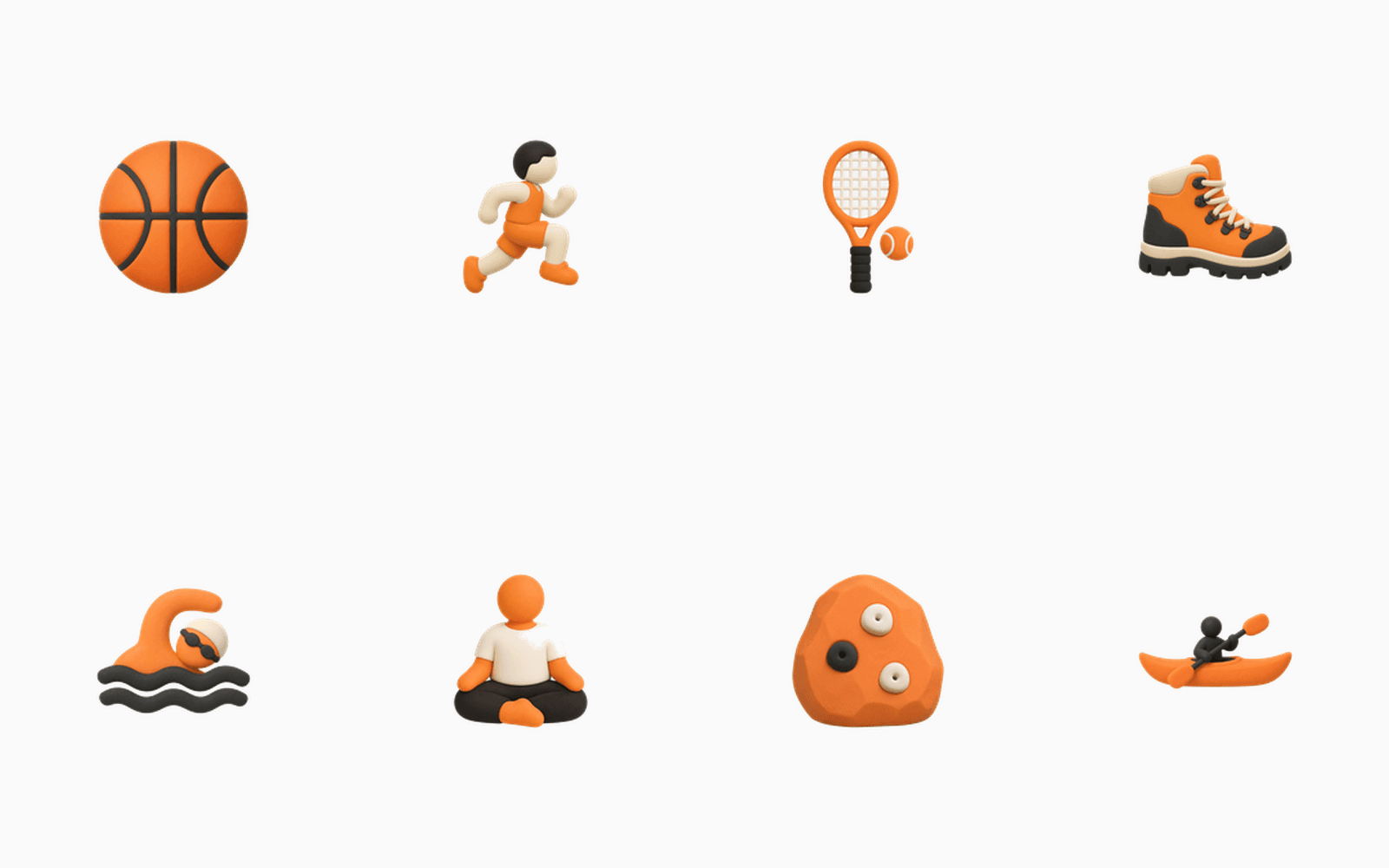 AI Launch Creative: The in-app sport icons, all off one locked recipe so the set stays consistent.